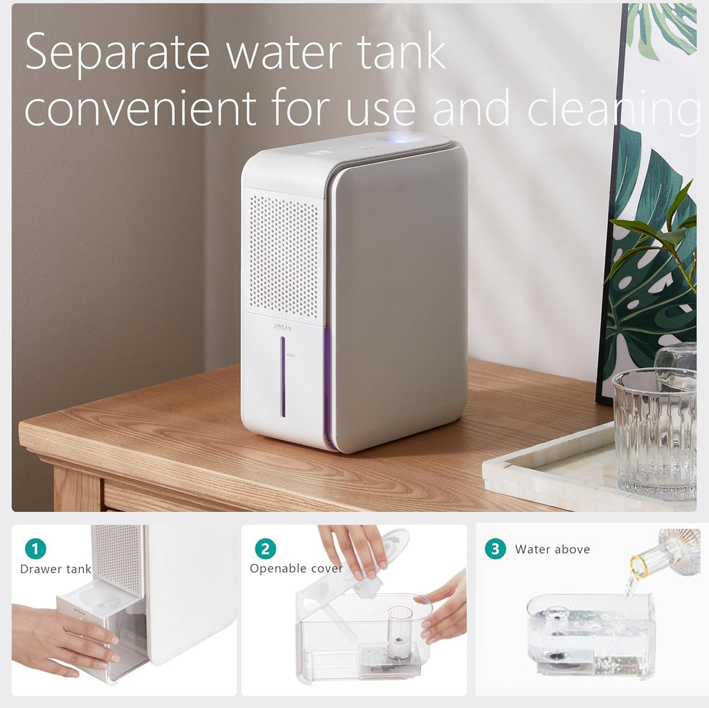 Skiennix 3-in-1 Dehumidifier, Humidifier & Aroma Diffuser - 39Oz, Quiet 27dB, Colorful Mist for Home/Bathroom/Basement (350 sq.ft)