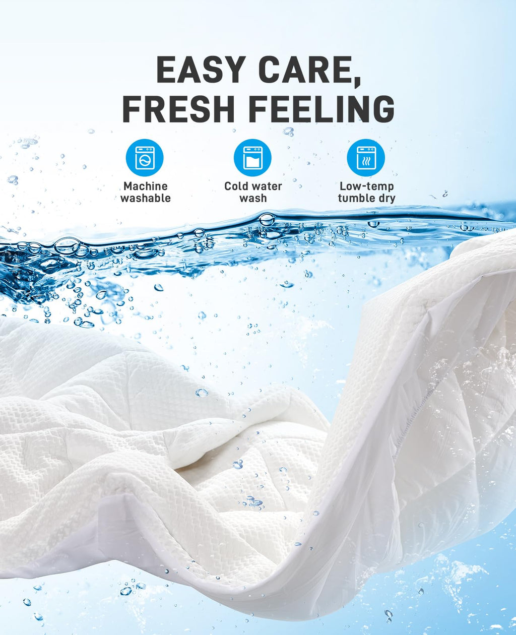 PERLECARE 4 Inch Queen Mattress Topper for Back Pain, Dual Layer 2.5 Inch Cooling Gel Memory Foam Plus 1.5 Inch Pillow Top Mattress Pad Cover, Medium Firm with Deep Pocket