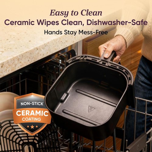 COSORI Air Fryer Pro - Compact 5QT with Ceramic Coating & 7 Presets | Easy Clean, 450℉, Gray