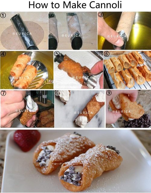 EUICAE Cannoli Tubes - 5 Inch Large Stainless Steel Non-Stick Cream Horn Molds | Pack of 15