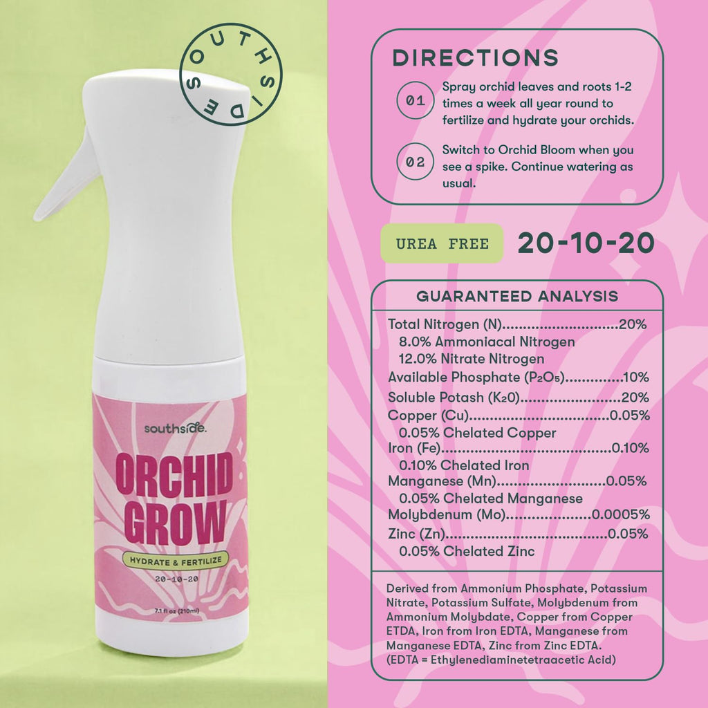 Southside Orchid Grow Fertilizer - 7.1 Oz | Revive Dormant Orchids with Gentle Continuous Spray