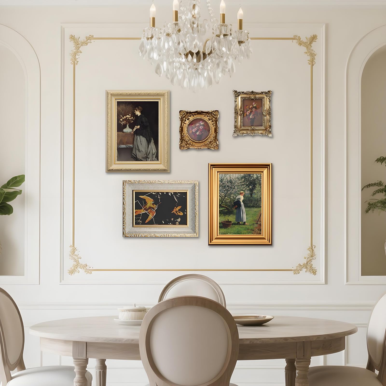 10 Pack Vintage Picture Frames for Wall or Tabletop Display Ornate Vintage Picture Frames Vintage Wall Art for Gallery Bedroom Living Room Antique Photo Frame for Wall Décor(Classic)