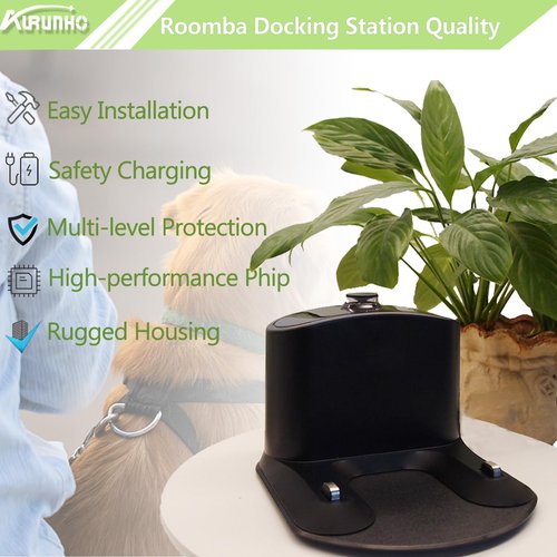 AURUNHO Roomba Charging Base, Roomba Charger Dock, Replacement Roomba Docking Station for Roomba for Roomba 500 600 700 800 900 e5 e6 i1 i3 i4 i6 i7 i8 Series -with North American Line Power Cord