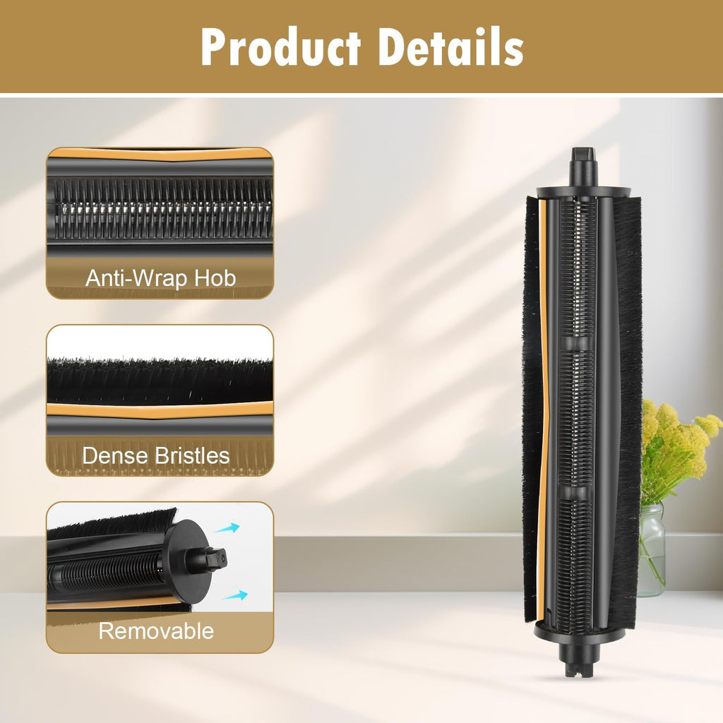 Ndoge TriCut Brush Replacement for Dreame X40 Ultra, L20 Ultra, L10s Ultra, L10s Pro Ultra, L10s Ultra Gen 2, L30 Ultra, L40 Ultra, X30 Ultra, X40 Master Robotic Vacuum, Anti-Tangle Brush Accessories