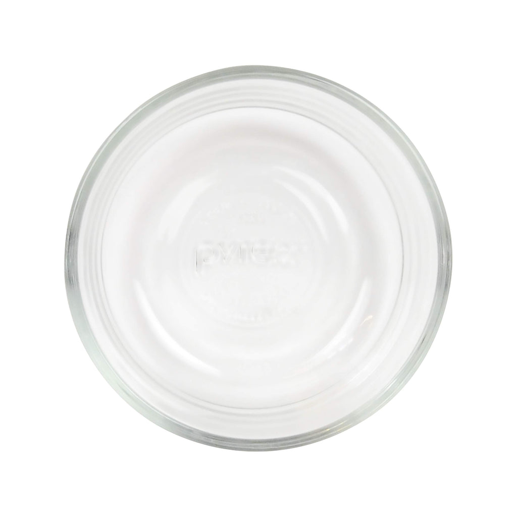 Pyrex 7202 1-Cup Glass Bowl & 7202-PC Dark Blue Lid (4-Pack) - Made in USA