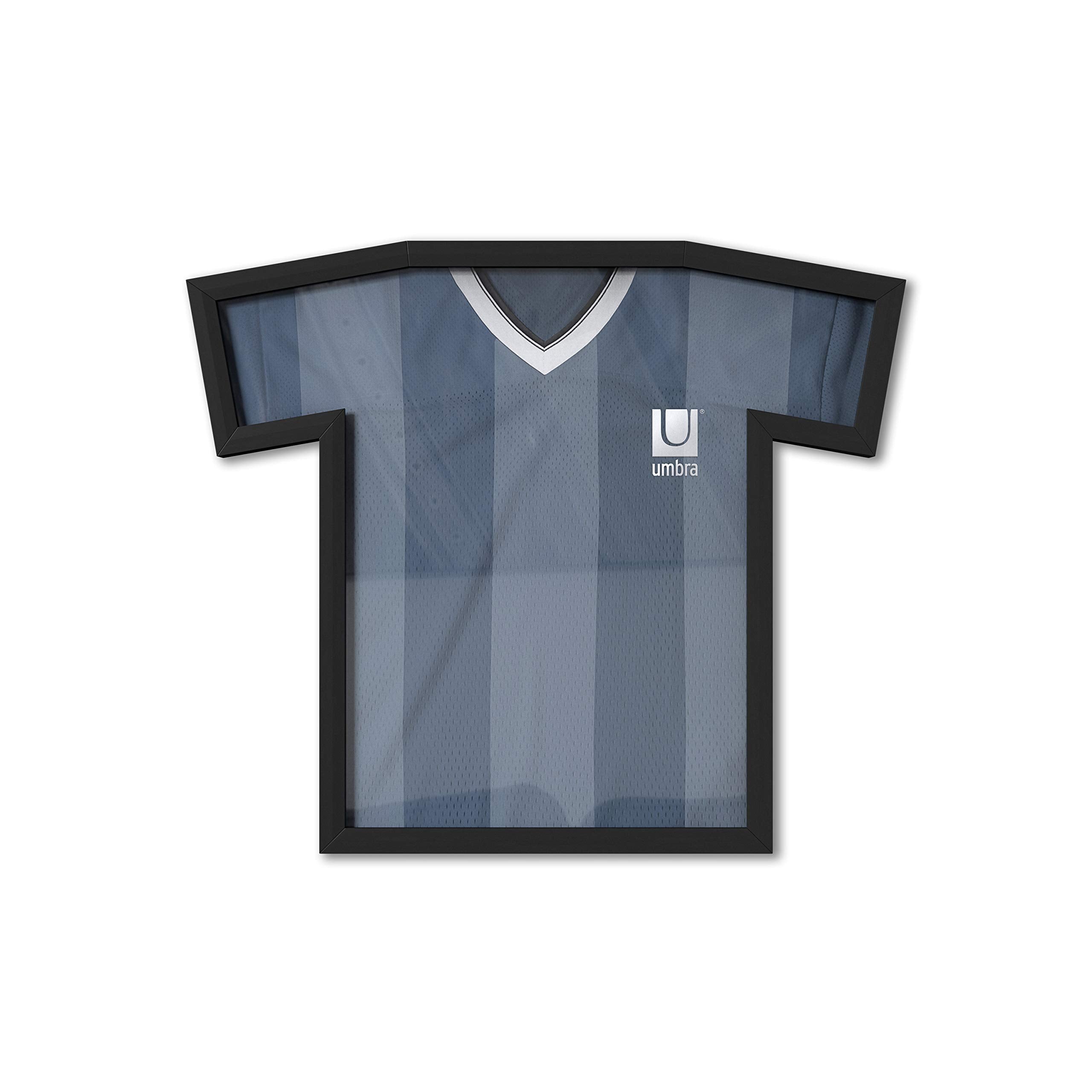 Umbra T-Frame, Unique T-Shirt Display Case to Showcase Adult Sized T-Shirts (Small to Large), Black