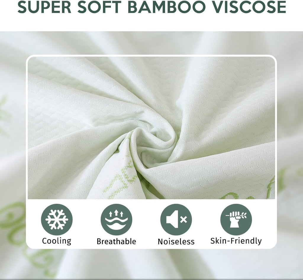 MUXHOMO Premium Waterproof Queen Mattress Protector - Breathable Cooling Cover with Deep Pocket (8"-21")
