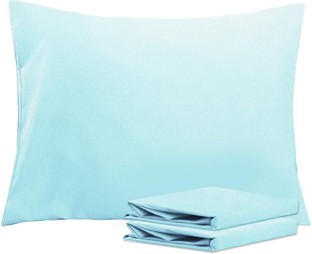 NTBAY Pillowcase Set - 2 Pack Soft Brushed Microfiber Aqua Pillowcases | Wrinkle-Free, Fade-Resistant, 20x26 Inches