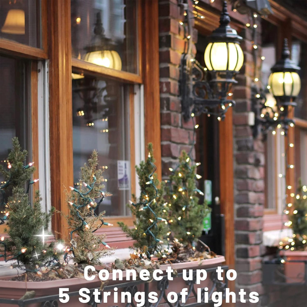 Yiaht Christmas Lights - 20Ft 100 Count Mini Waterproof Incandescent Bulbs | Green Wire for Indoor/Outdoor Decor