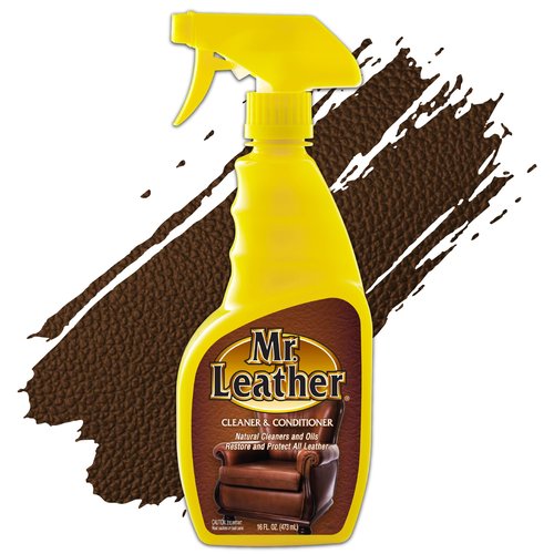 Cleaner and Conditioner - Safe for All Leather & Vinyl - Hydrate and Shine with Water-Repellent Protection for Couches, Car Interior, Shoes, and Bags (16 oz)