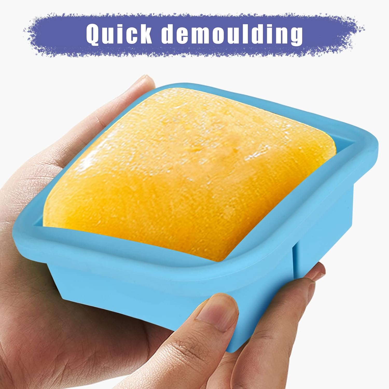 Skiennix 2 Cup Silicone Freezer Trays - 4 Pack Molds for Soups, Broths, Stews & Sauces