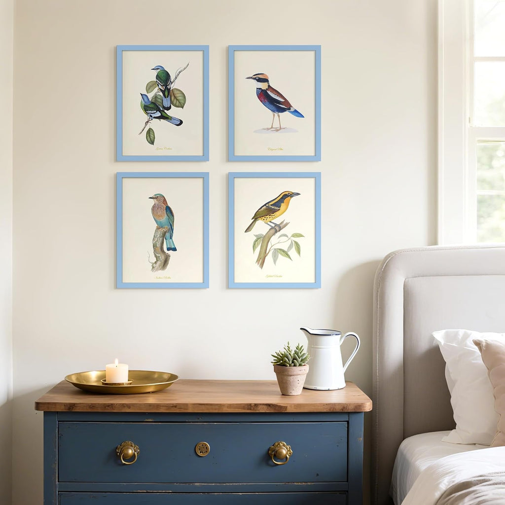 Upsimples 11x14 Picture Frame Set of 5 - Display 8x10 or 11x14 Photos | Stylish Blue Wall Gallery Decor