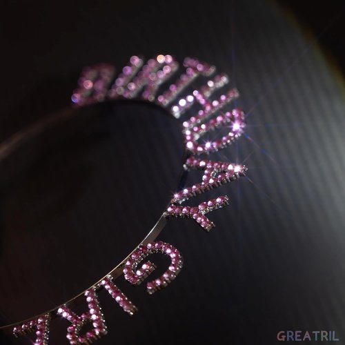 GREATRIL Pink Birthday Girl Tiara & Sash Set - Perfect Crown Headband for Princess Parties