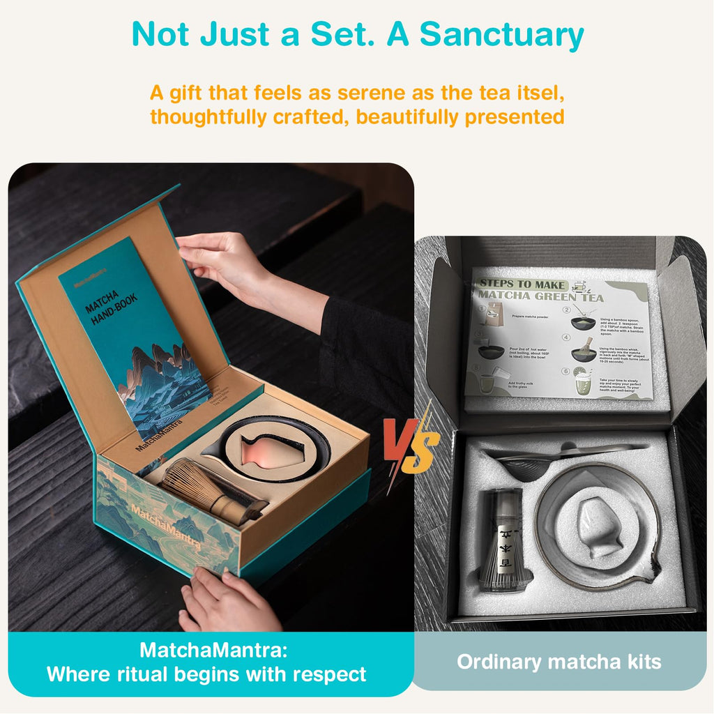Matchamantra Premium Matcha Ceremony Set, Complete 9-Pcs Ritual Kit – Presented in Luxury Magnetic Gift Box, Perfect for Gifting or Self-Care