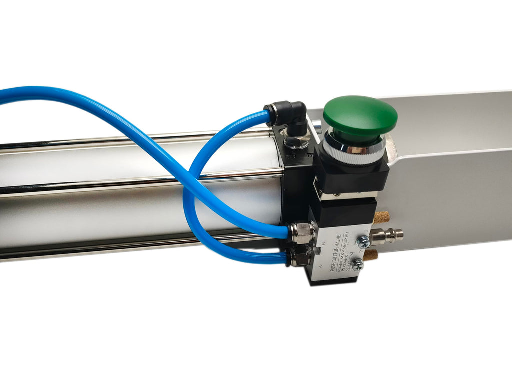NKAIKE Aluminum Can Crusher, 24 Oz / 16 Oz / 12 Oz Can Crusher, Heavy Duty Pneumatic Cylinder Soda Beer Can Smasher, Recycling Tool (Countertop Button Valve)
