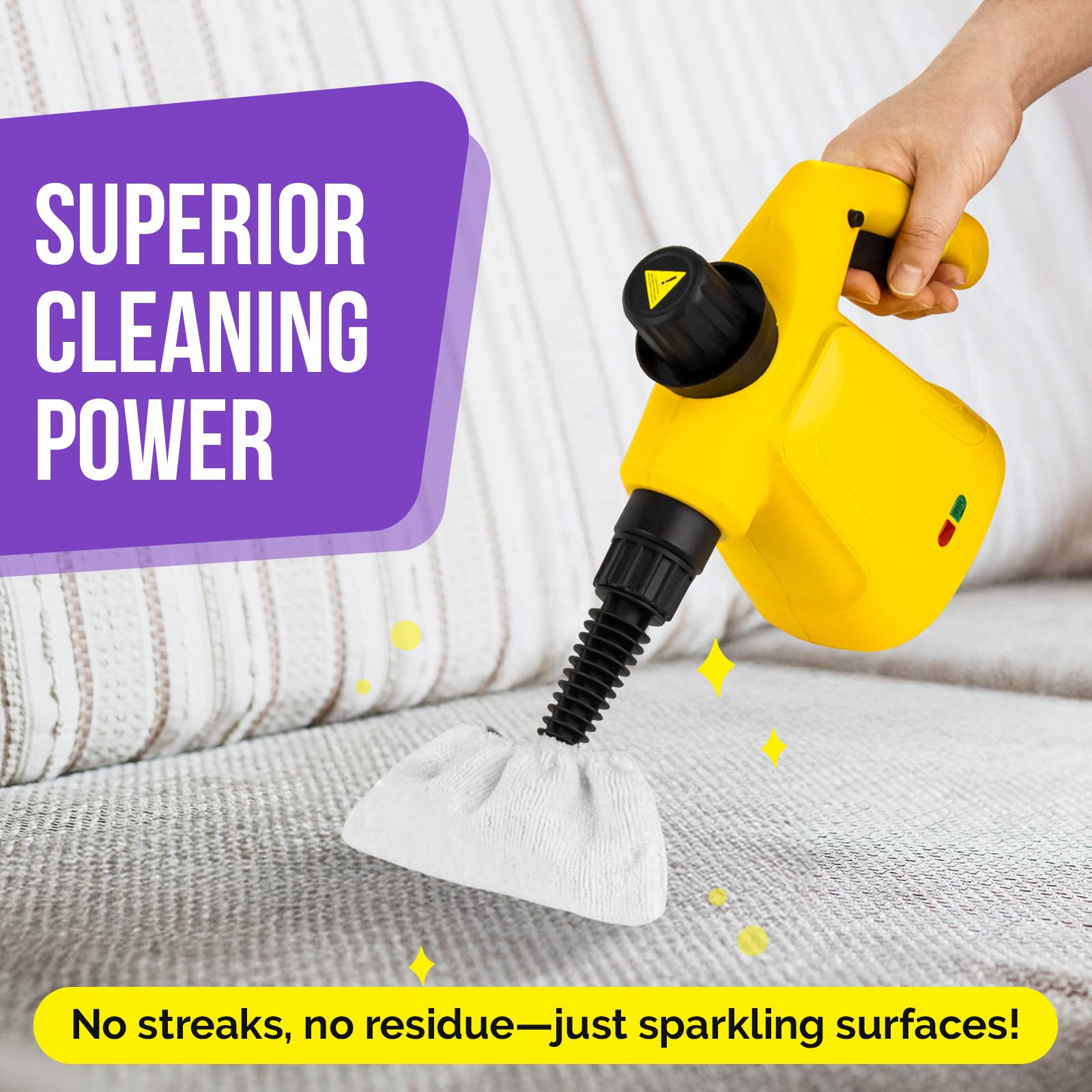 Microfiber Cloths for Handheld Steam Cleaner, Compatible with Bissell Steam Shot, Comforday, PurSteam, Wagner Spraytech, Washable and Reusable, Perfect Steam Cleaner Accessories (10)