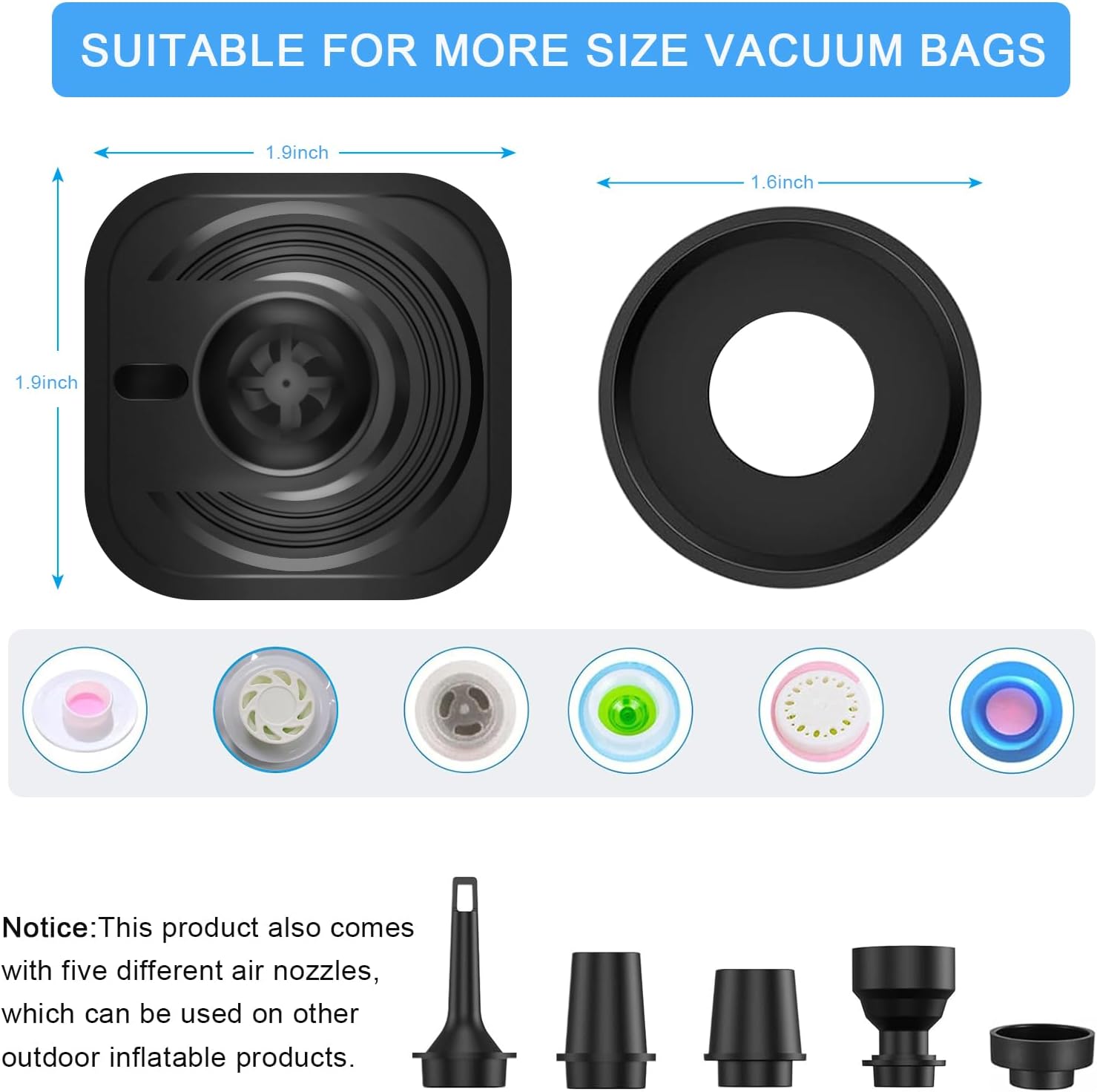 Skiennix Portable Vacuum Pump - Cordless Electric Air Pump for Travel Storage Bags | Compact & Rechargeable