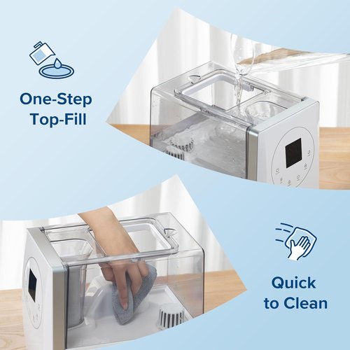 Levoit LV600S Smart Humidifier - Warm & Cool Mist for Large Rooms (6L) | App & Voice Control, Quiet Sleep Mode