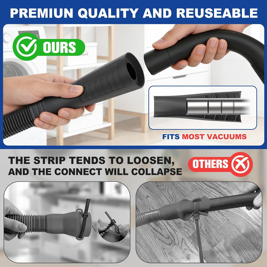 Sealegend Dryer Vent Cleaner Kit - Vacuum Hose Attachment & Lint Brush for Efficient Cleaning | Black