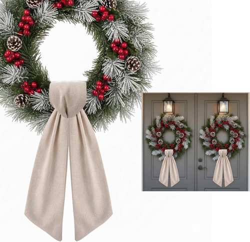 Brulap Wreath Sash | 2 Pack 55 Inch Decorative Ribbon for Weddings, Baby Showers & Christmas Decor