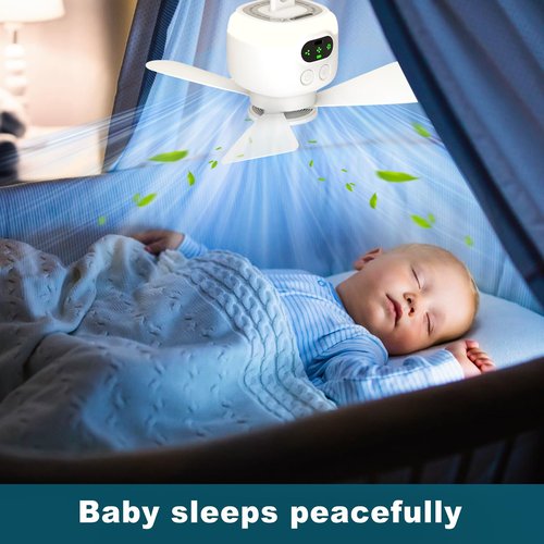 xeamun Portable Camping Fan, 10.6 Inch Tent Ceiling Fan,Rechargeable 8000mAh with Light & Hook,Timable & Auto Shut Off,Detachable Fan Blade, Used for Tent Canopy RV Porch Beach Bedroom