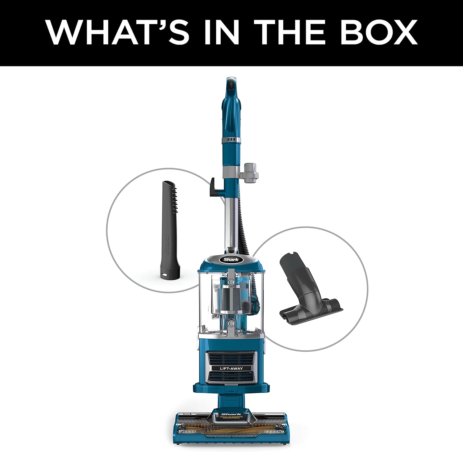 Shark Navigator Lift-Away Vacuum - Self-Cleaning Brushroll & HEPA Filter | Ideal for Pets, Teal, ZU503AMZ