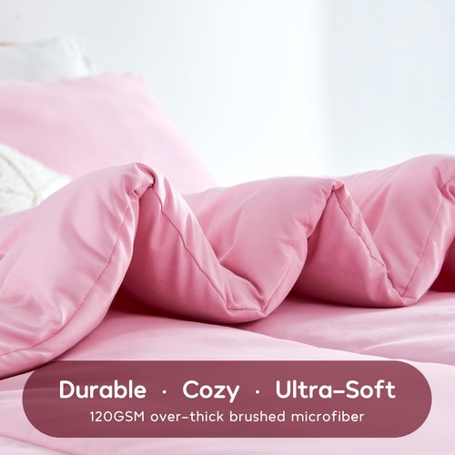 SLEEP ZONE Kids Pink Bedding Comforter Set Full/Queen Size - Super Soft & Cute Printed 3-Piece Comforter Set All Seasons for Girls, Fade Resistant, Machine Washable, Ballet Pink
