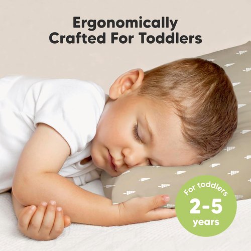 KeaBabies Toddler Pillows - Soft Organic Cotton for Ages 2-5 | 13x18" | Machine Washable, Ideal for Sleep & Travel
