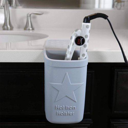 Hot Iron Holster - Adhesive-Free Silicone Storage Pocket | Heat Resistant to 500°F for Curling Irons & Hair Tools