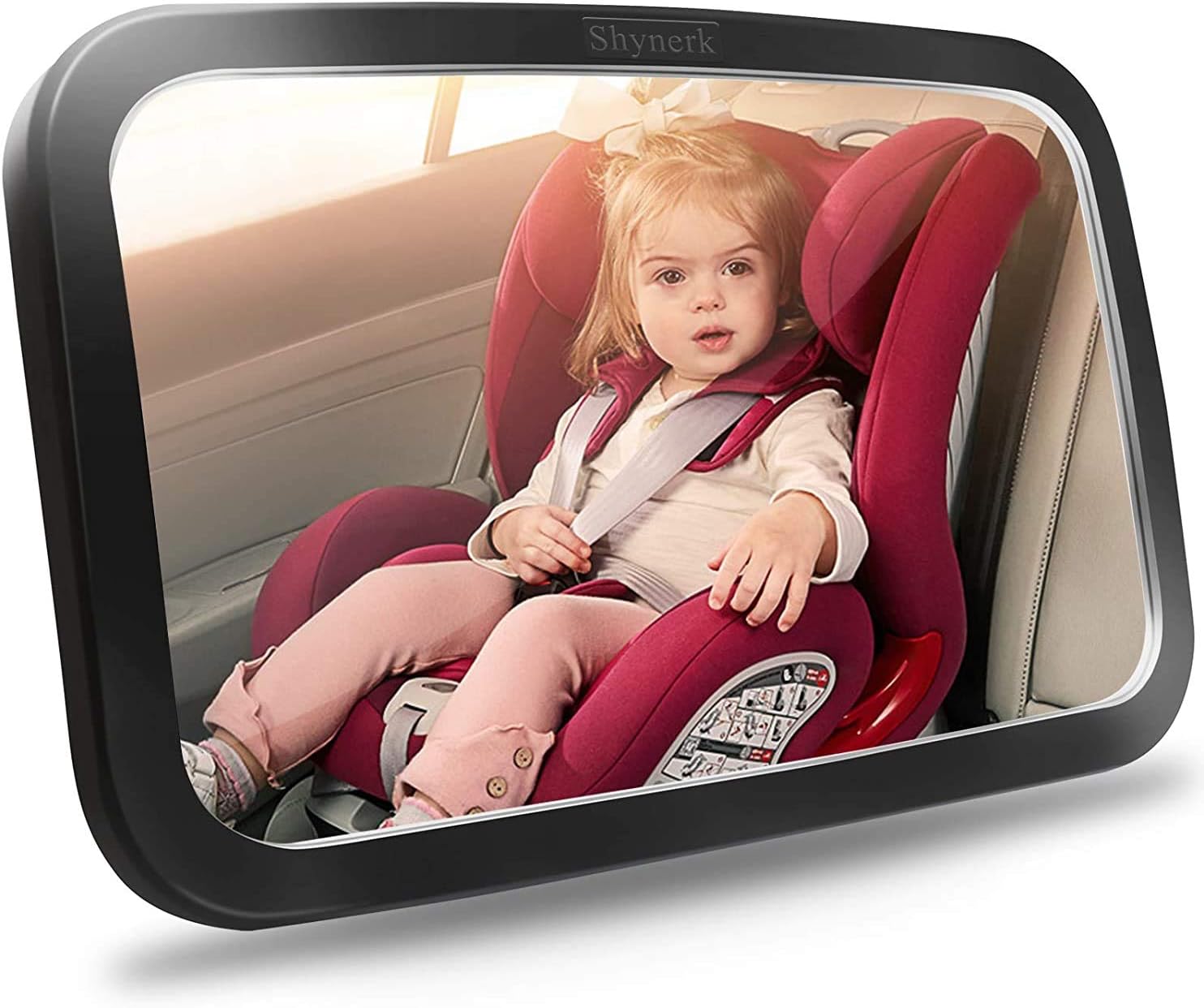 Shynerk Baby Car Mirror - Safety Rear-Facing Infant Seat Mirror with 360° Rotation & Shatterproof Design