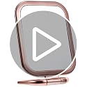 Uonlytech Double-Sided Compact Makeup Mirror - Folding Vanity Tabletop for Home & Travel