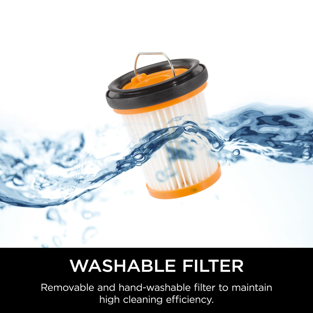 Shark WV201 WANDVAC Handheld Vacuum, Lightweight at 1.4 Pounds with Powerful Suction, Charging Dock, Single Touch Empty and Detachable Dust Cup,Graphite, Slate