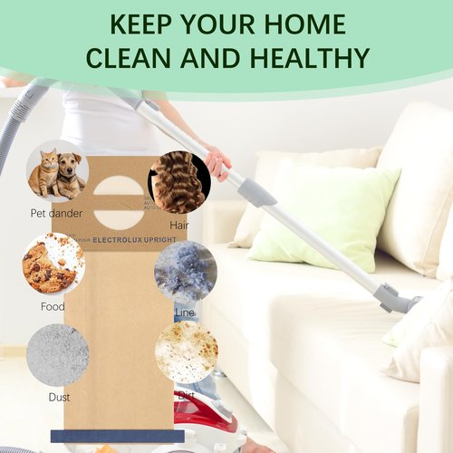 12 pack Upright Style U Vacuum Cleaner Bags made to fit for Electrolux