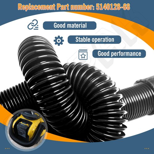 5140128-68 Replacement Vacuum Hose Assembly Compatible with DeWalt DCV580 DCV581H DCV580MAX, Premium Flexible Hose Accessories for Wet Dry Cordless Vacuum, Secure Fit & Extended Reach