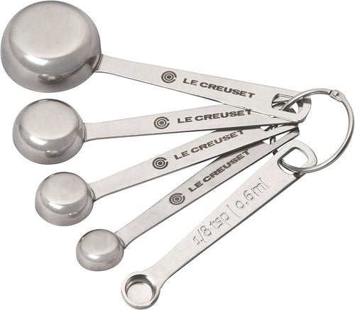 Le Creuset Stainless Steel Measuring Spoons - Durable Set of 5 for Precise Cooking Measurements