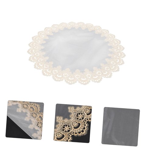 CIYODO Lace Lampshade Cover 31.49In Floral Pattern Lamp Shade Protector Soft Fabric Table Lamp Cover for Bedroom Light Decoration