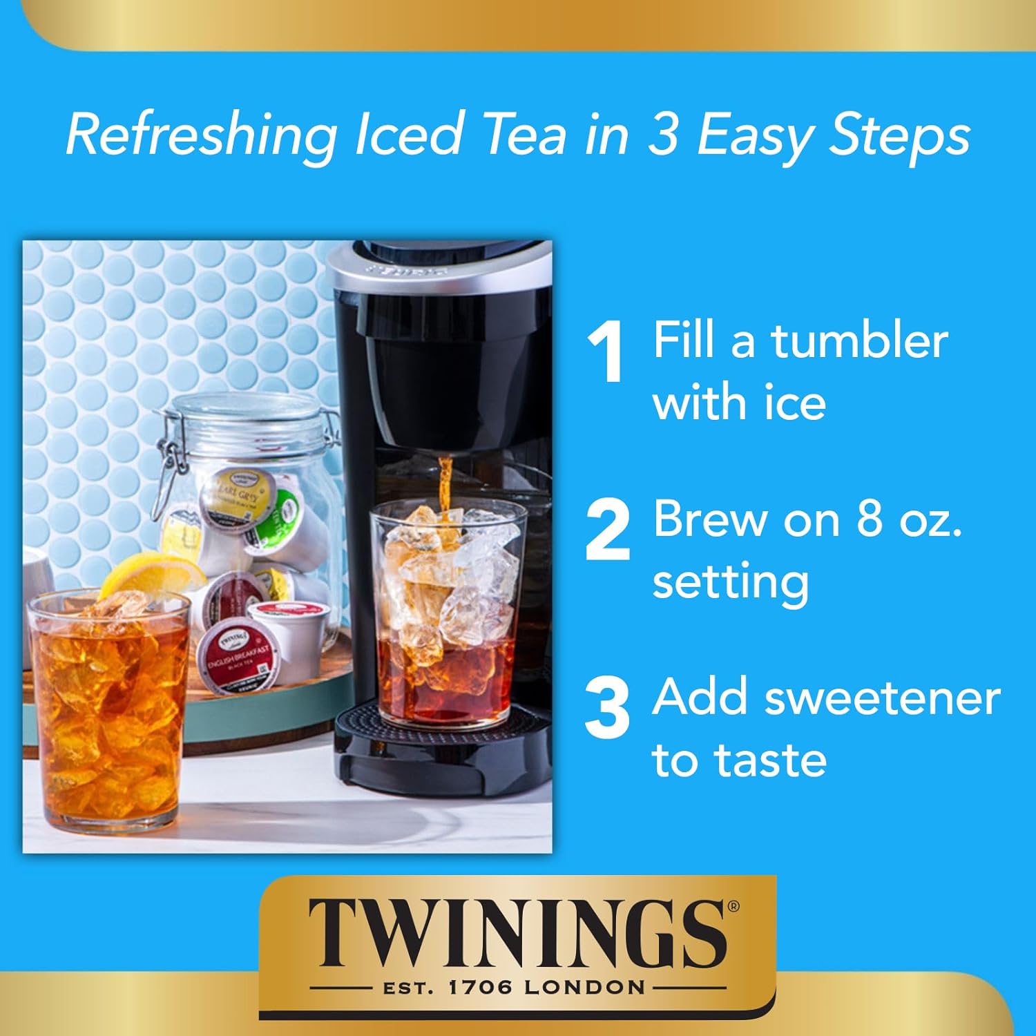 Twinings Green Tea K-Cup Pods - 24 Count | Smooth Flavor & Enticing Aroma, Perfect Hot or Iced