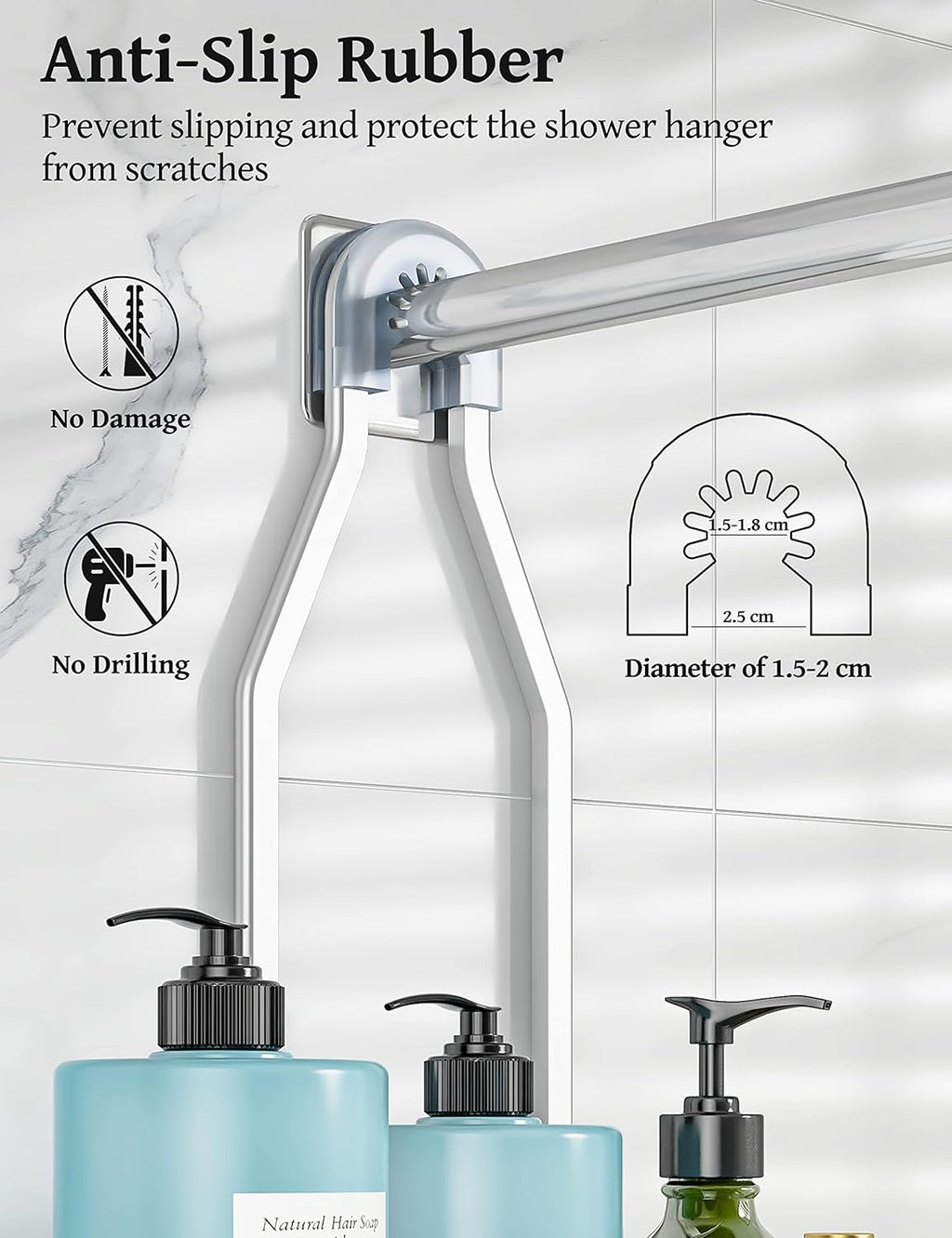 YASONIC Hanging Shower Caddy | Versatile Corner Storage Solution for Organized Bathrooms
