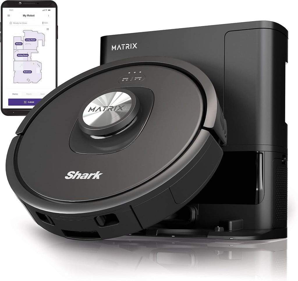 Shark R-RV2310AE Matrix Self-Empty Robot Vacuum - Ideal for Carpets & Hard Floors | 45-Day Capacity, Bagless
