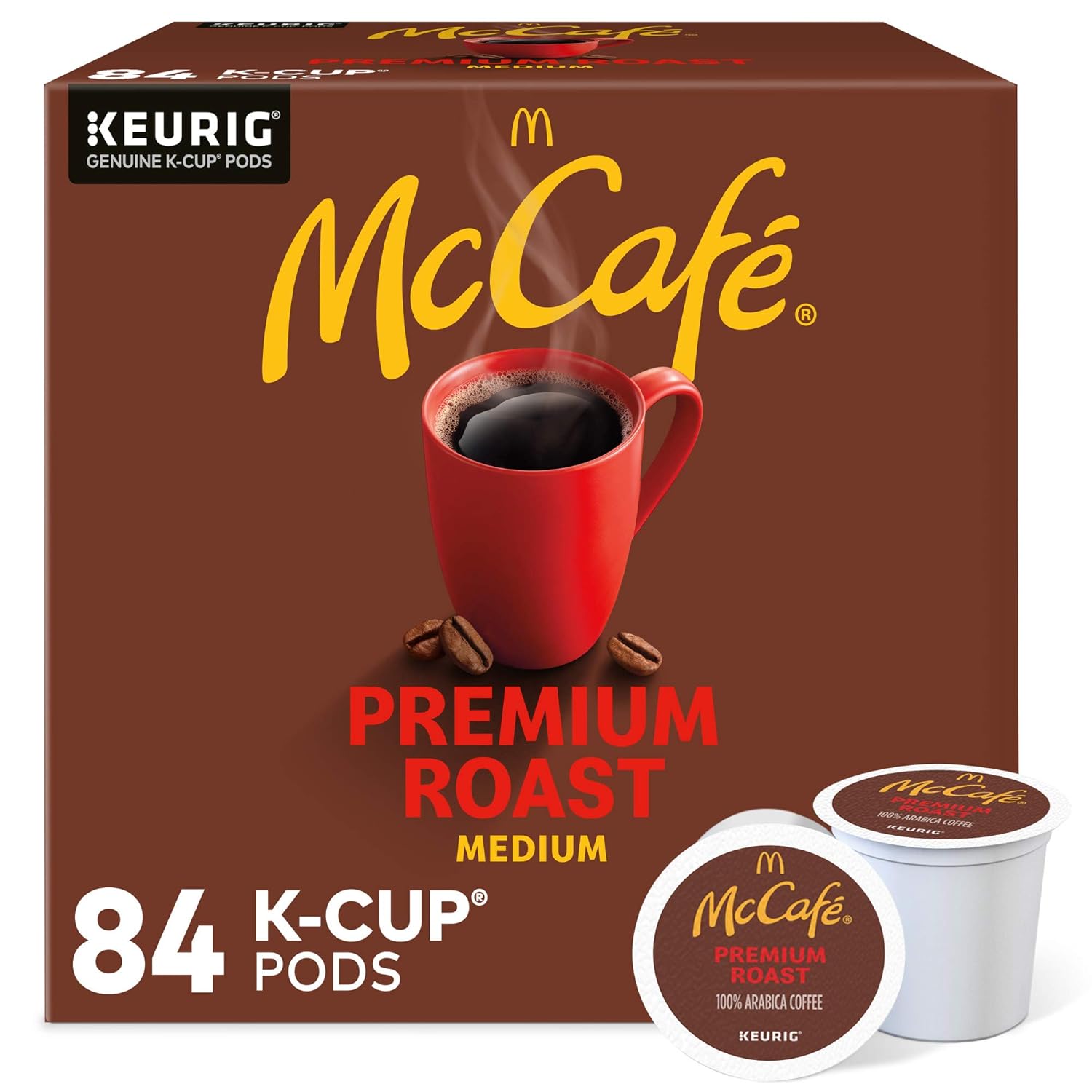 McCafe Premium Roast Coffee - Medium Roast Single Serve K-Cup Pods | 84 Count for Convenient Brewing