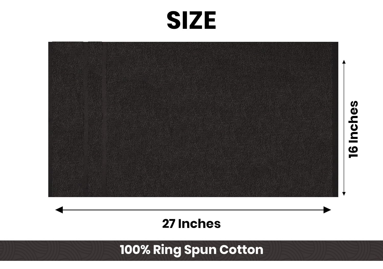Cinara Bed & Bath Premium 100% Cotton Hand Towels – Soft, Quick Dry & Highly Absorbent – 16x27 Inches, Pack of 24 – Ideal for Bathroom, Salon, Gym, Spa & Everyday Use – Charcoal Grey