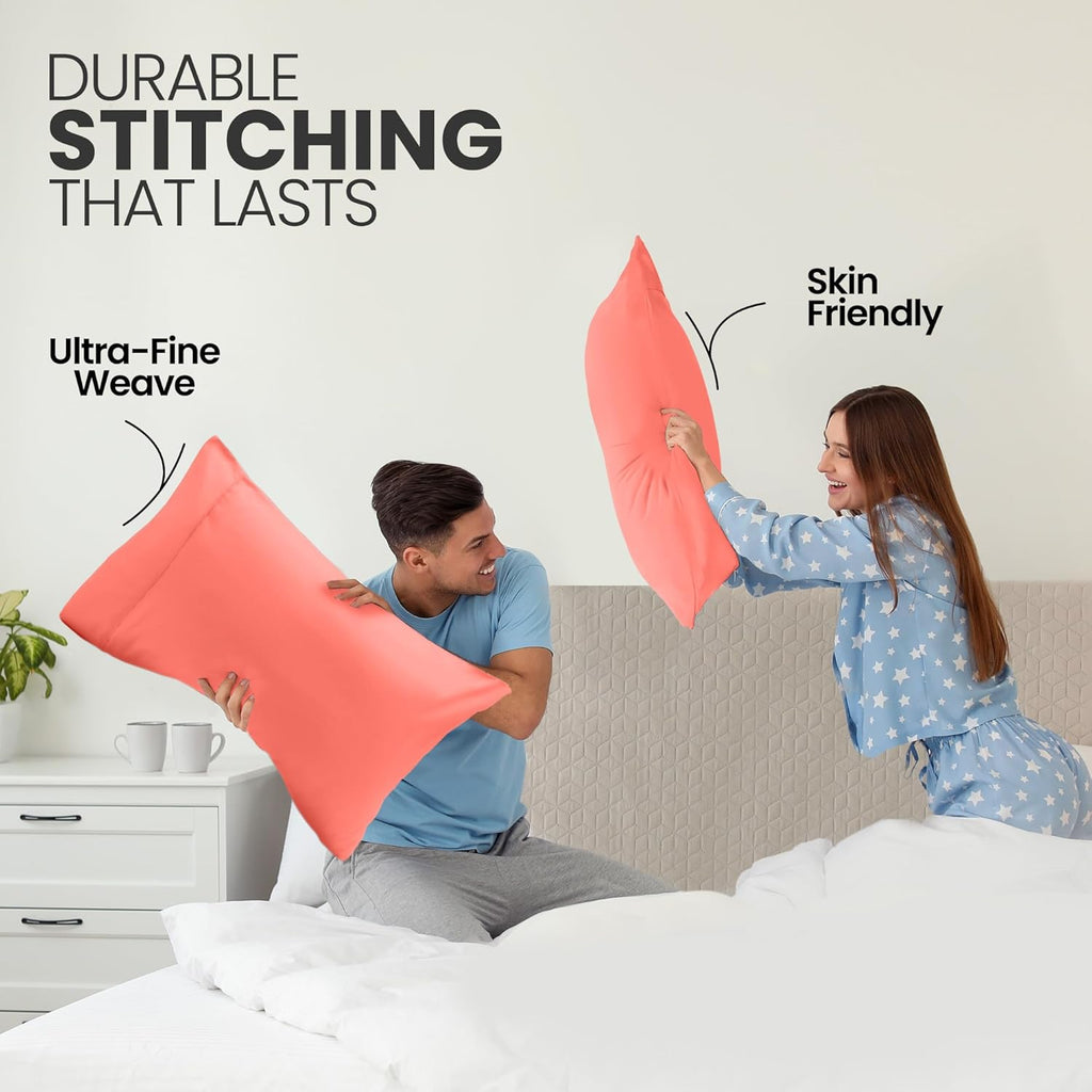 Utopia Bedding Queen Pillow Cases - Soft Brushed Microfiber - Fade Resistant | 20 x 30 Inches, Coral - 2 Pack