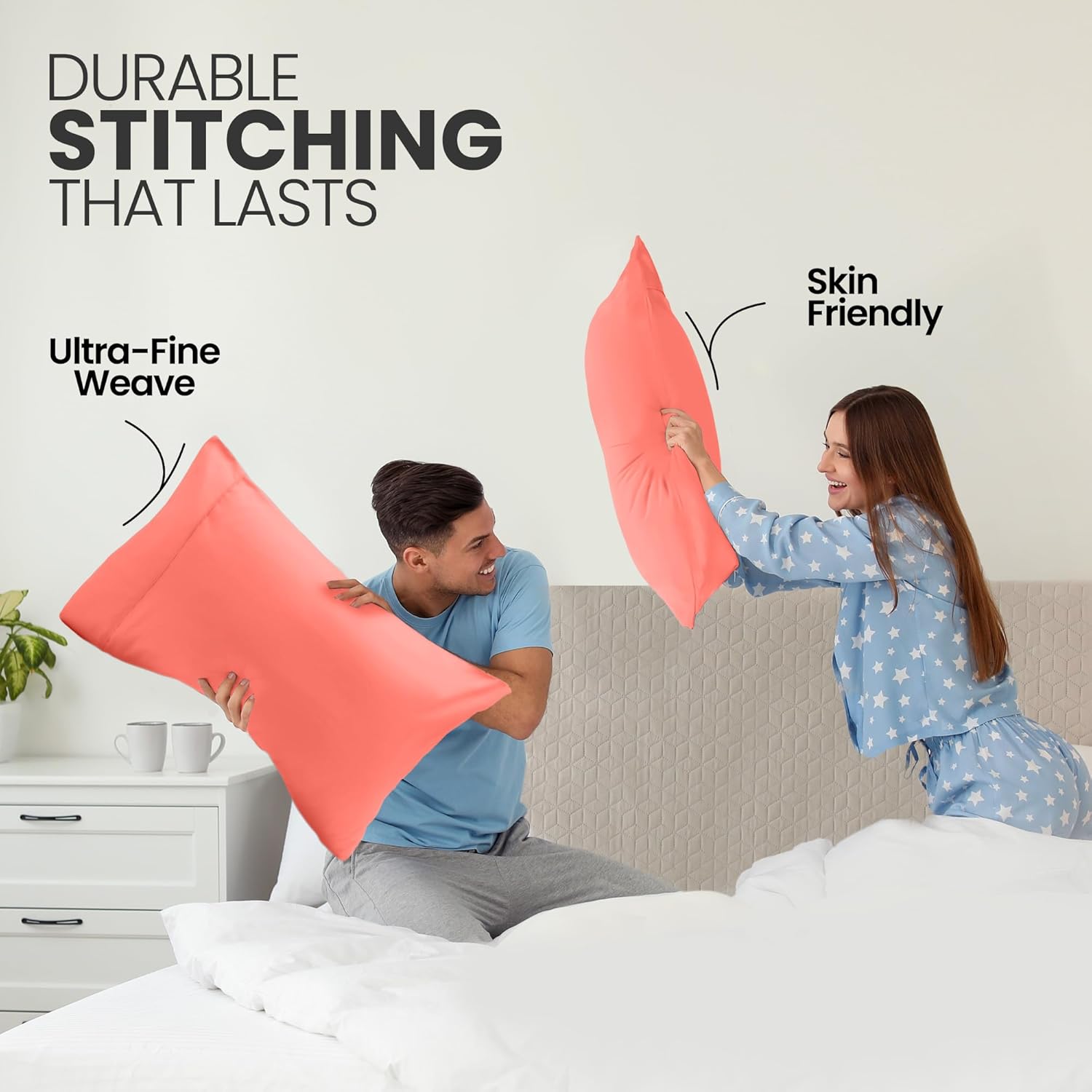 Utopia Bedding Queen Pillow Cases - Soft Brushed Microfiber - Fade Resistant | 20 x 30 Inches, Coral - 2 Pack
