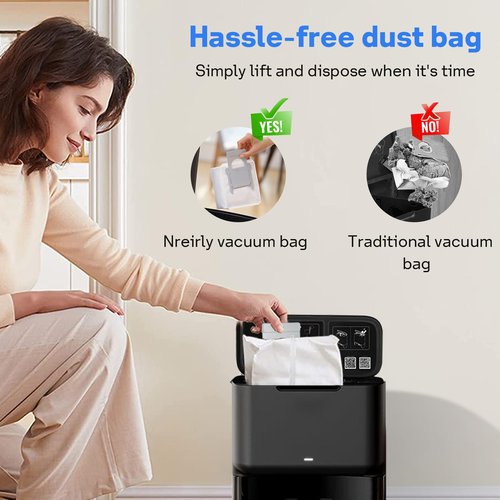 6 Pack Reusable Vacuum Bags for iRobot Roomba i & s & j Series, i7, i7+, i3, i3+, i4, i4+, i6, i6+, j7, j7+, i8, i8+, s9, s9+, Vacuum Replacement Bags for Clean Base Automatic Dirt Disposal