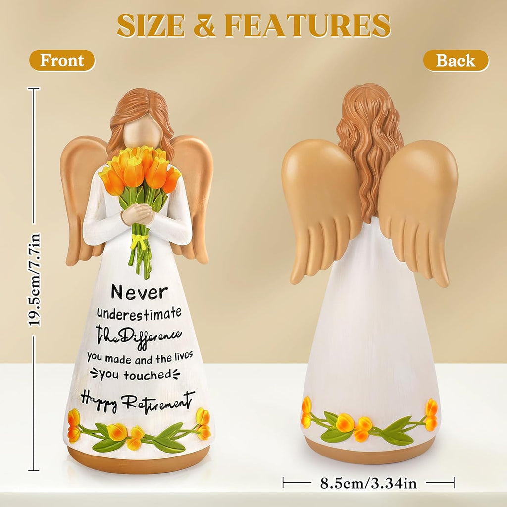 Regine Switzerland Hand-Painted Angel Figurine - Thoughtful Retirement Gift for Women | Perfect for Coworkers and Friends