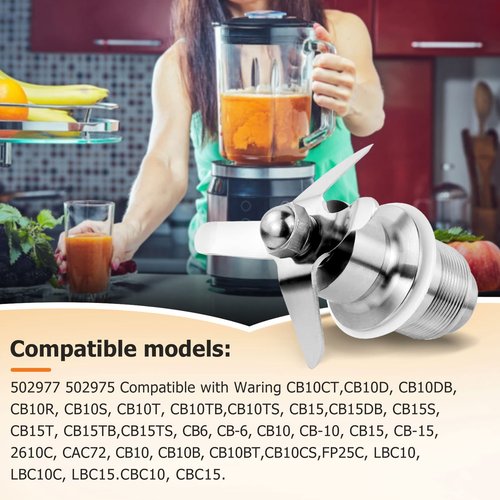 502977 Blending Assembly Blade Cutting Assembly Blender Part 502977 502975 18396 Compatible with Waring CB6 / CB10 / CB15 Gallon Blenders