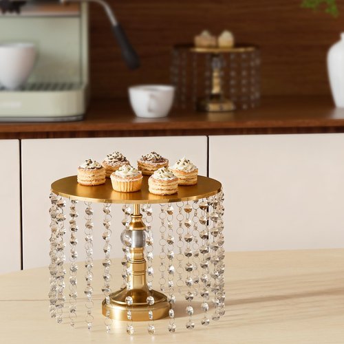 5-Piece Tiered Cake Stand Set Gold Cake Stands for Wedding, Birthday & Halloween, Dessert Table Display Set with Large/Medium/Small Cupcake Stands, Ideal for Catering Displays Food Stands, Elegant Party Decor & Buffet Table Decorations