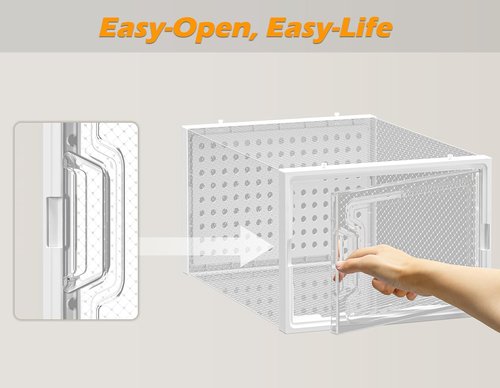 HOMIDEC Shoe Organizer - 12 Pack Clear Plastic Stackable Storage Boxes with Lids for Size 10 Shoes