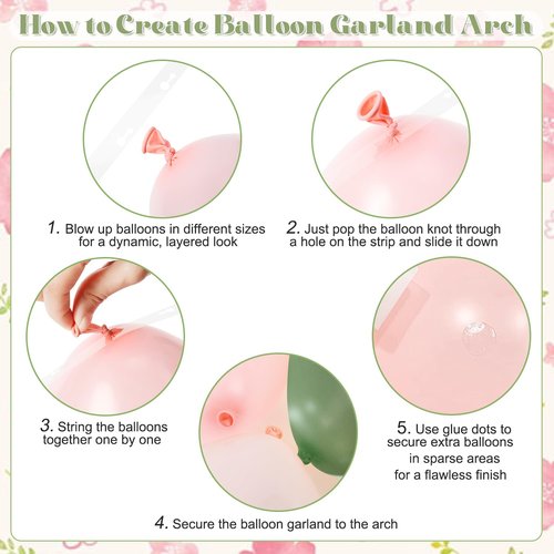 Sage Green Pink Gold Balloon Arch Kit 132Pcs Sage Green Pink Peach Ivory White Gold Clear Balloons for Boho Wildflower Baby Shower Bridal Shower Birthday Party Tea Party Decorations