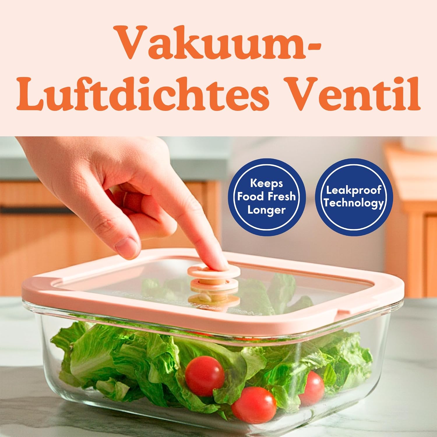 Ziruma Non-Toxic Glass Food Storage Containers - Airtight 2.6 Cup Soup Containers, 4 Pack, Microwave & Freezer Safe